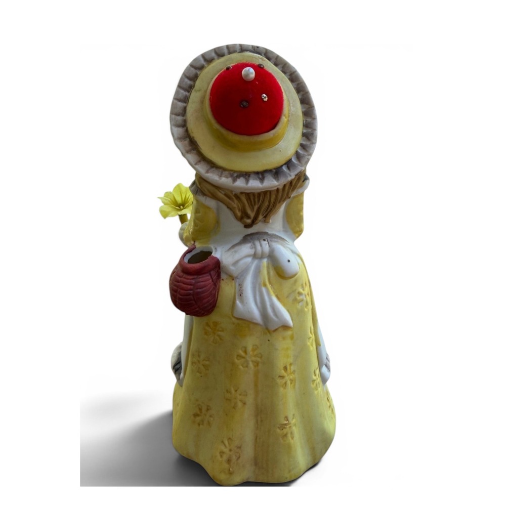 Vintage Ceramic Southern Belle Figurine Pin Cushion - Picture 3 of 14